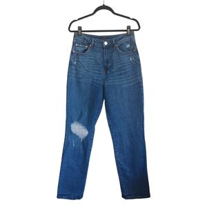 SINCERELY JULES Jeans 9/29 Distressed Medium Blue Wash Straight Leg Denim